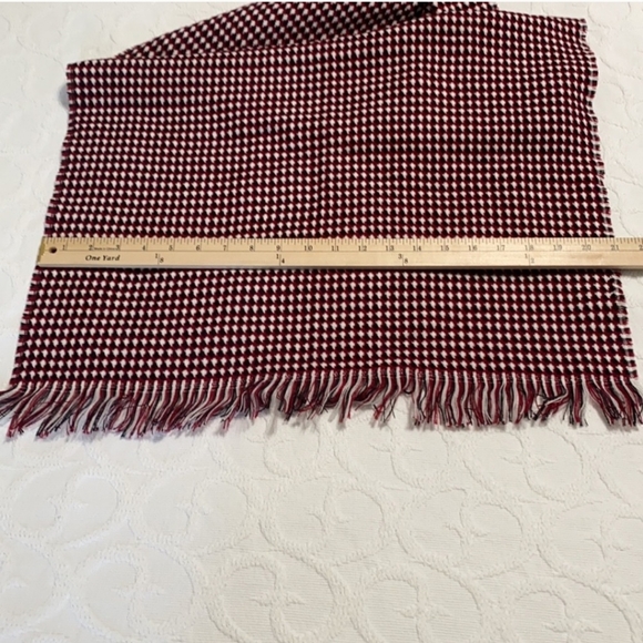 Nordstrom Large Black, Red, & White Knit Scarf - Picture 8 of 10